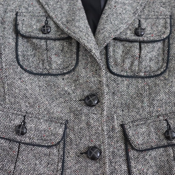 Zucozz Black and White Tweed Boucle Blazer Jacket - Small - Picture 4 of 5